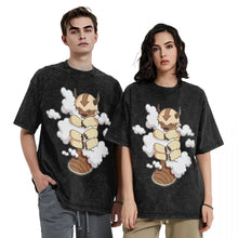 Load image into Gallery viewer, Appa Cuddling Clouds Avatar The Last Airbender Washed T Shirts (Unisex)
