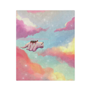 Appa Flying In The Clouds Velveteen Minky Blanket