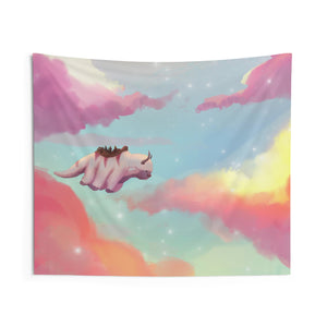 Appa Flying In The Clouds Indoor Wall Tapestries